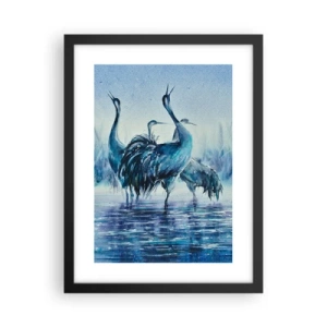 Poster in cornice nera - Incontro mattutino - 30x40 cm