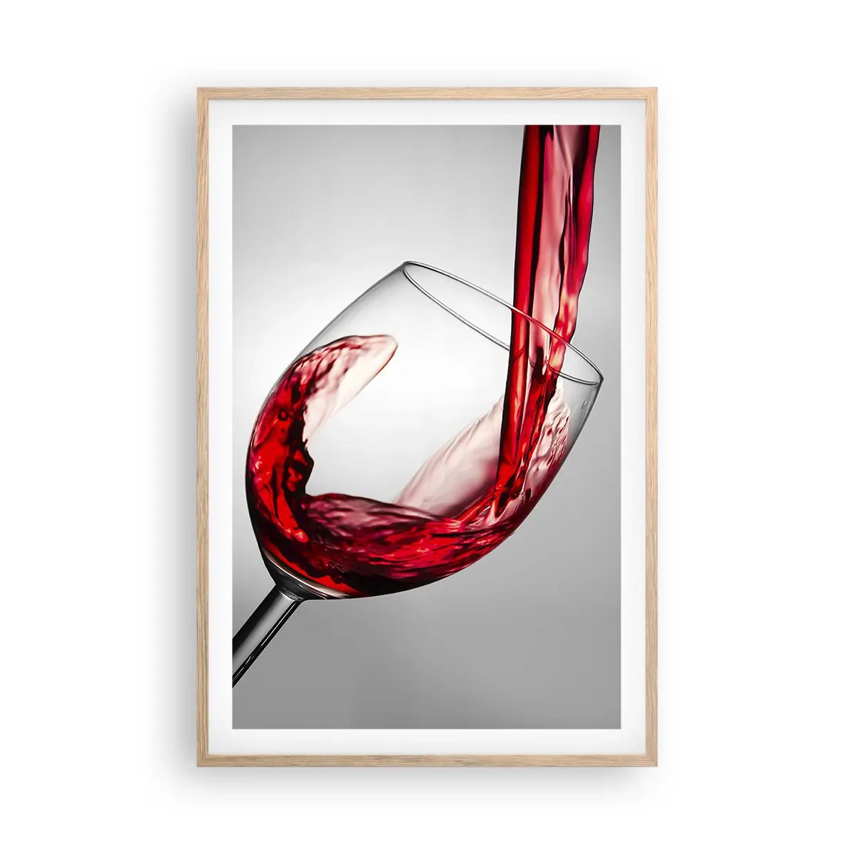 Poster in cornice rovere chiaro - Colore - movimento - suono - 61x91 cm