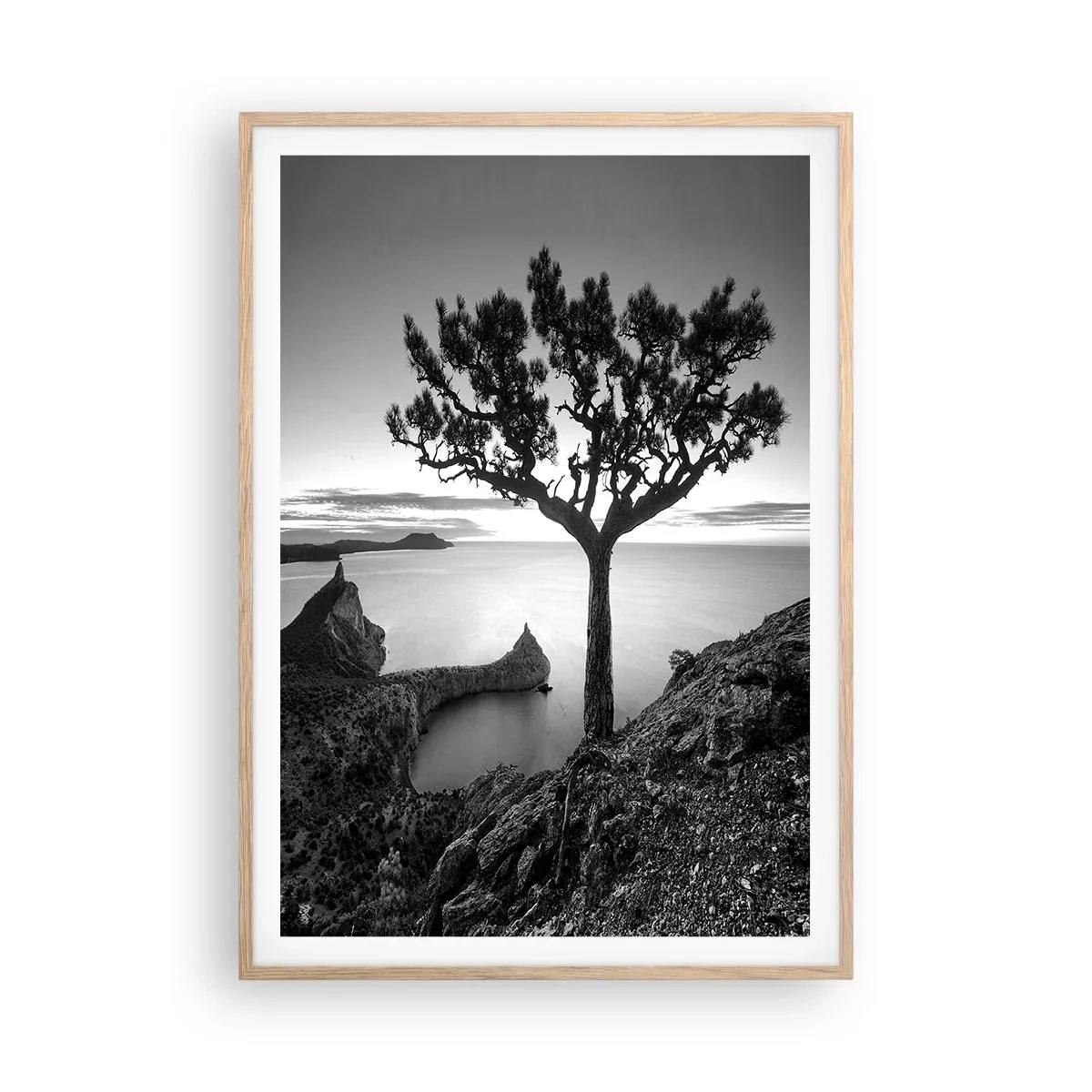 Poster in cornice rovere chiaro - Pace fino all'orizzonte - 70x100 cm