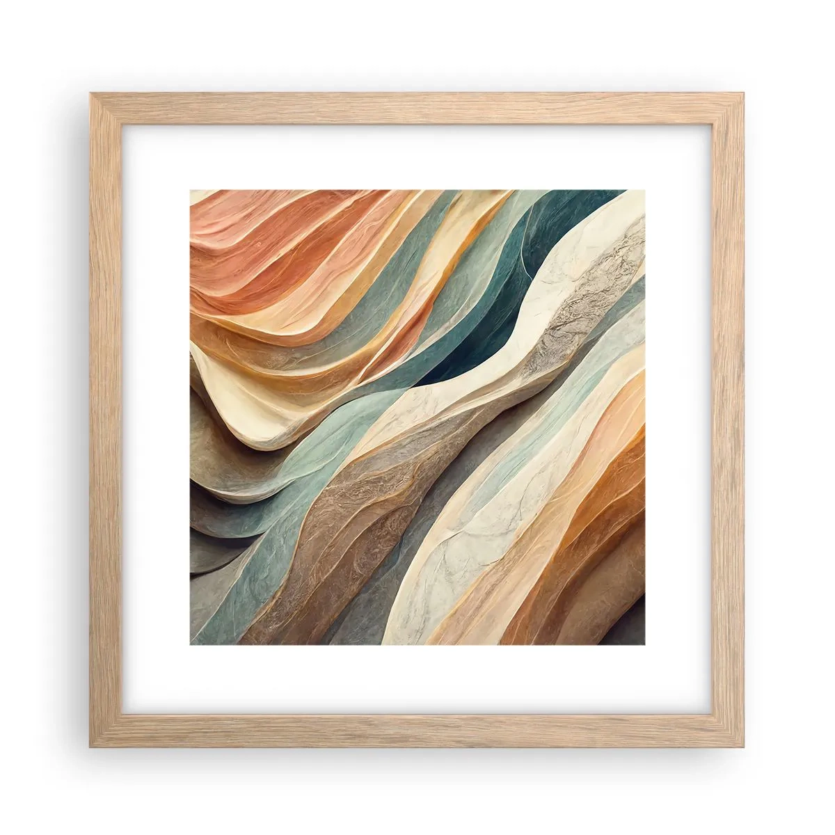 Poster in cornice rovere chiaro - L'attimo prima del cambiamento - 30x30 cm