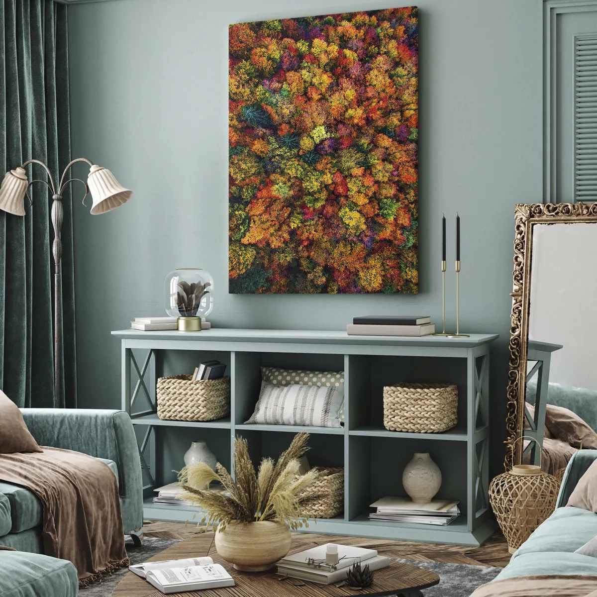 Quadro su tela - Stampe su Tela - Il bouquet degli alberi d'autunno - 45x80 cm
