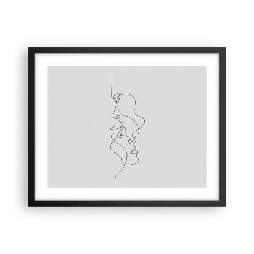 Poster in cornice nera - Il calore dei desideri malinconici - 50x40 cm