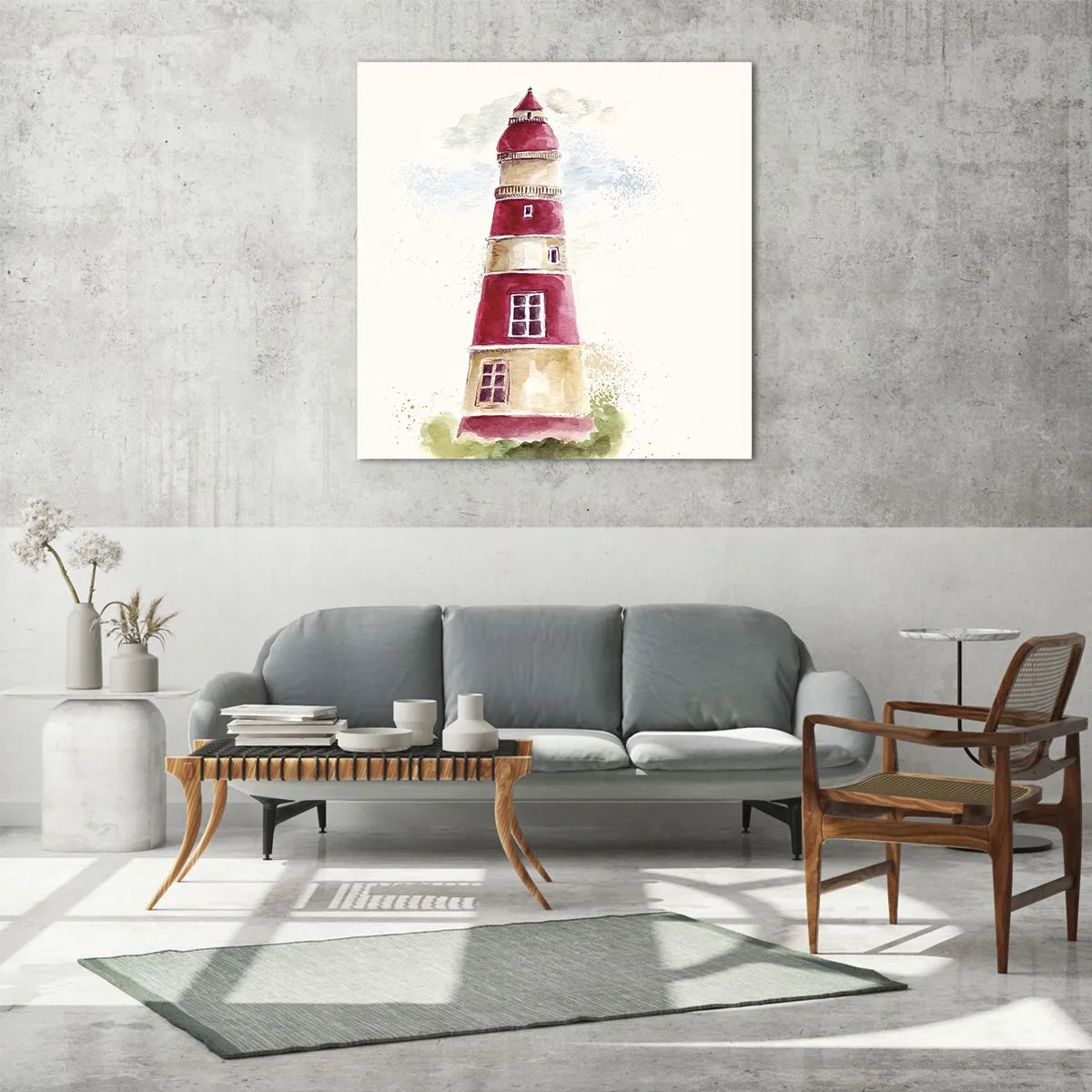 Quadro su vetro - Attorno è sempre bel tempo - 70x70 cm