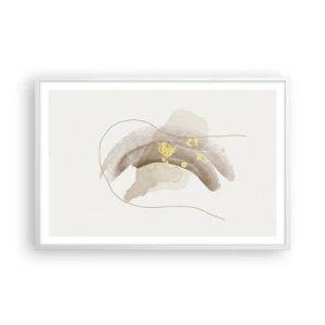 Poster in cornice bianca - Incontro nello spazio - 91x61 cm