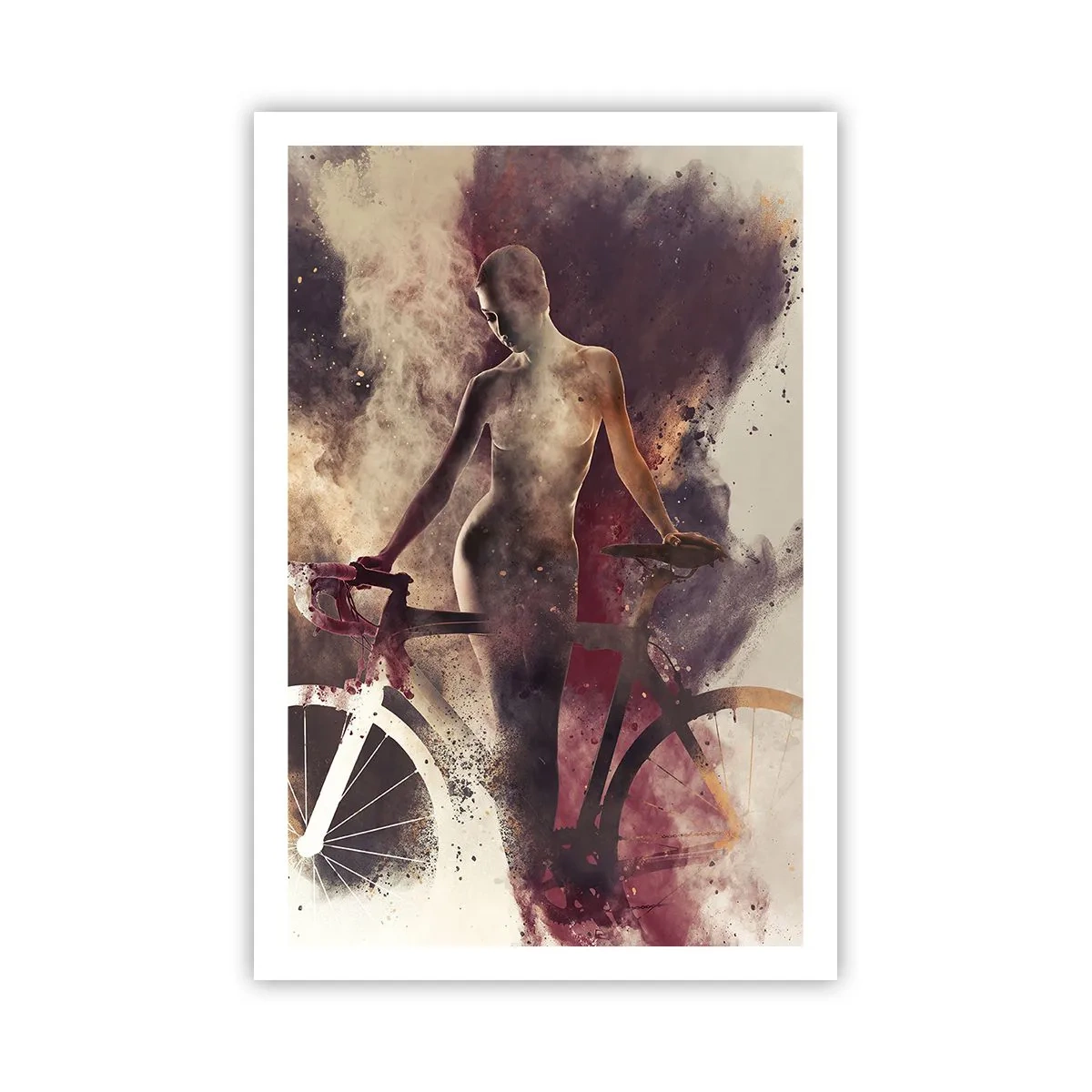 Poster - Nelle forme di marmo un'anima da ciclista - 61x91 cm