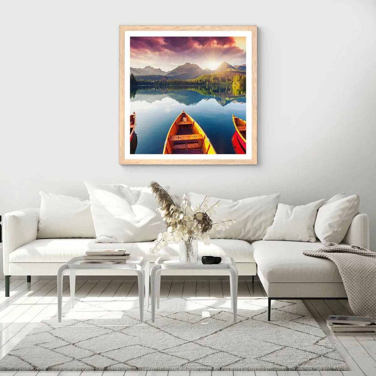 Poster in cornice rovere chiaro - Niente contro natura - 60x60 cm