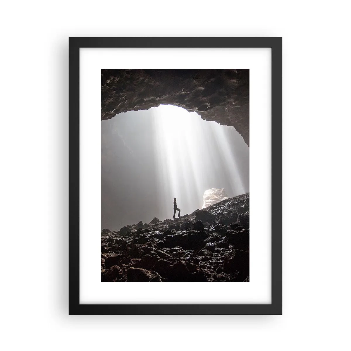 Poster in cornice nera - Grotta luminosa - 30x40 cm