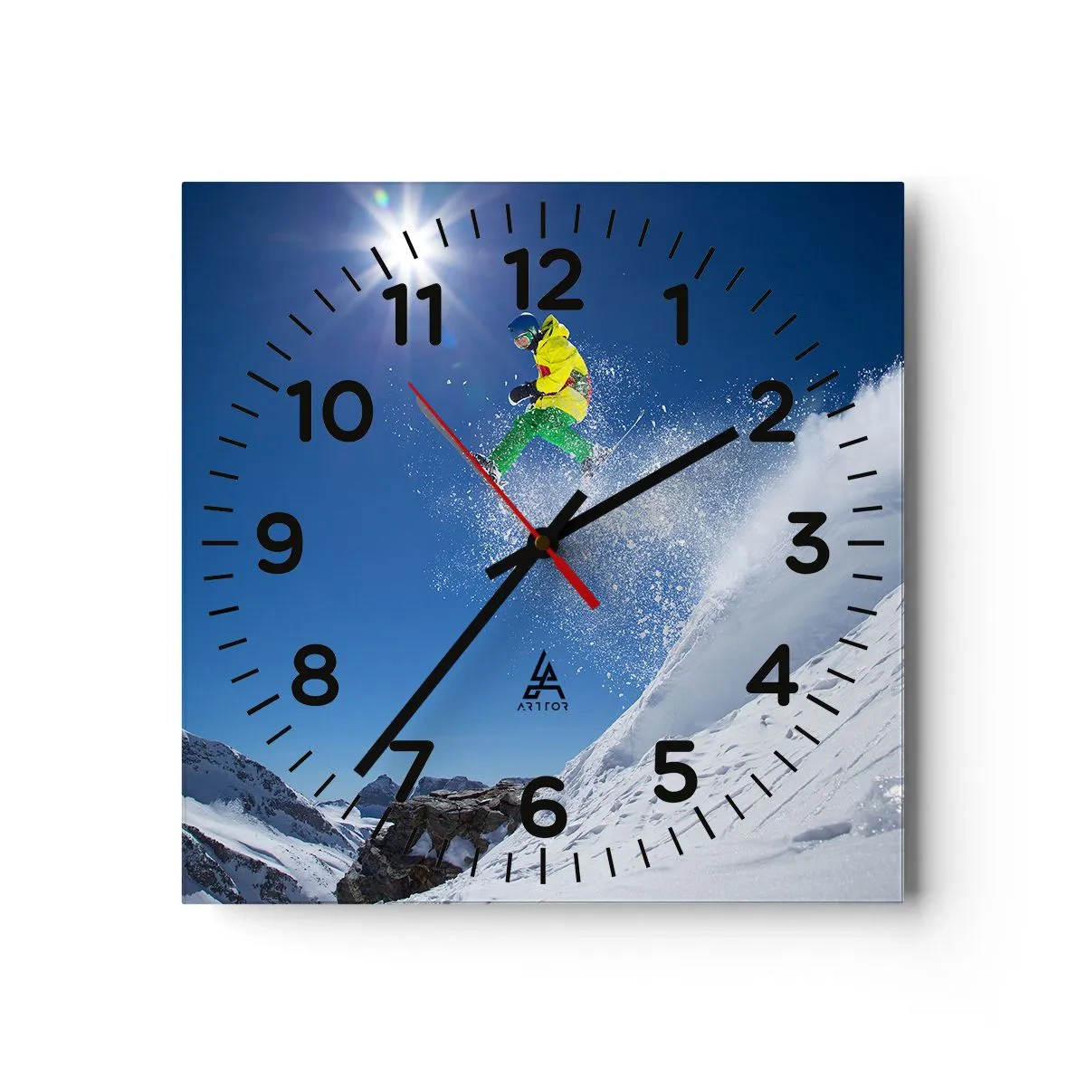 Orologio da parete - Orologio in Vetro - Ballando con i monti - 40x40 cm