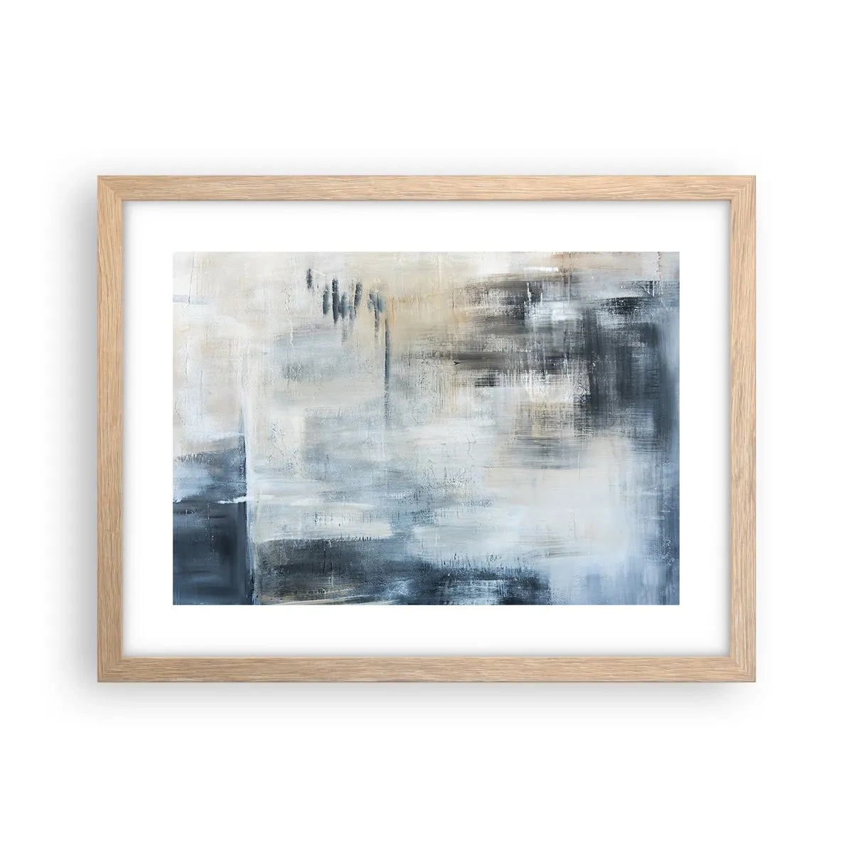 Poster in cornice rovere chiaro - Coperti dal blu - 40x30 cm