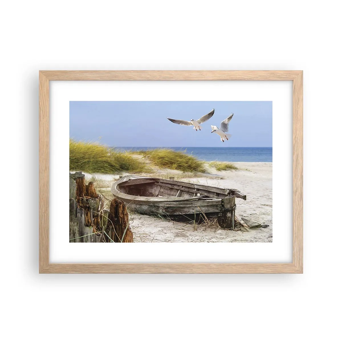 Poster in cornice rovere chiaro - Bagnate dal vento - 40x30 cm
