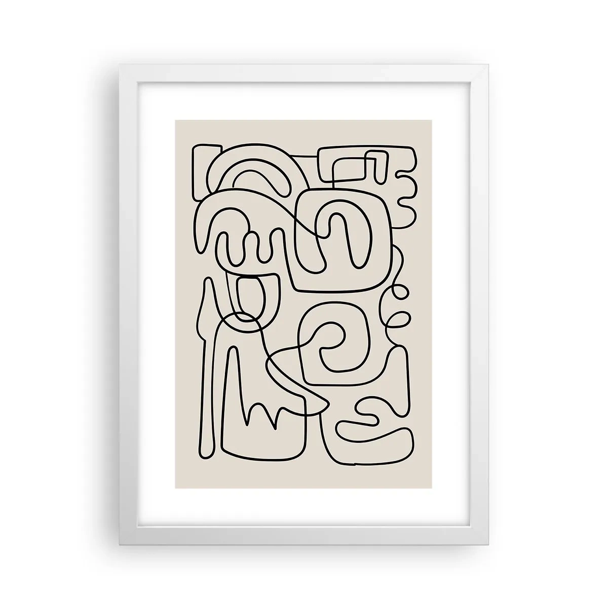 Poster in cornice bianca - Segui il percorso - 30x40 cm