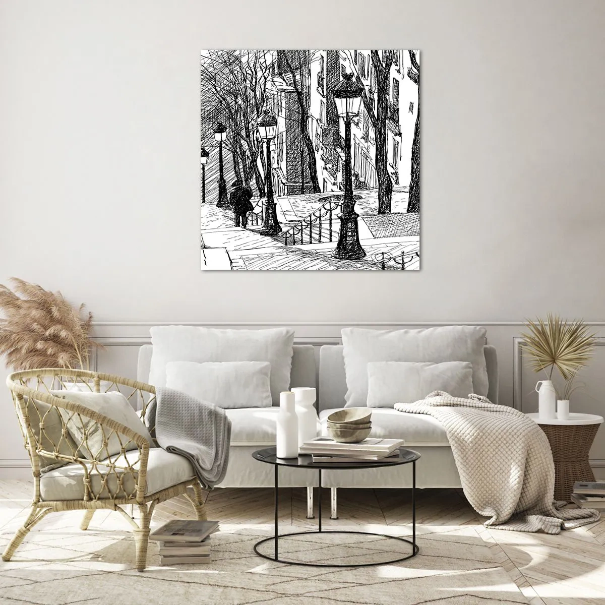 Quadro su vetro - Storia d'amore o racconto di paura? - 30x30 cm