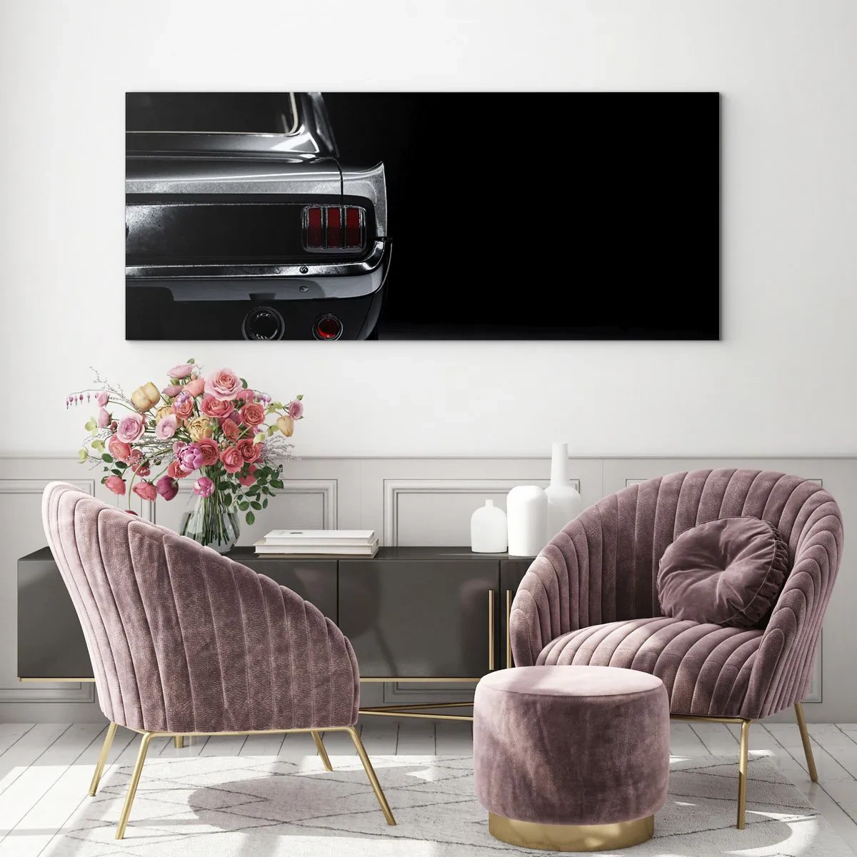 Quadro su vetro - Il fascino del classico - 100x40 cm