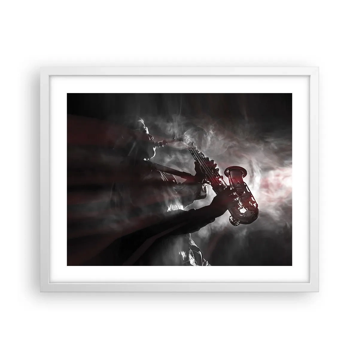 Poster in cornice bianca - Nei fumi del jazz - 50x40 cm