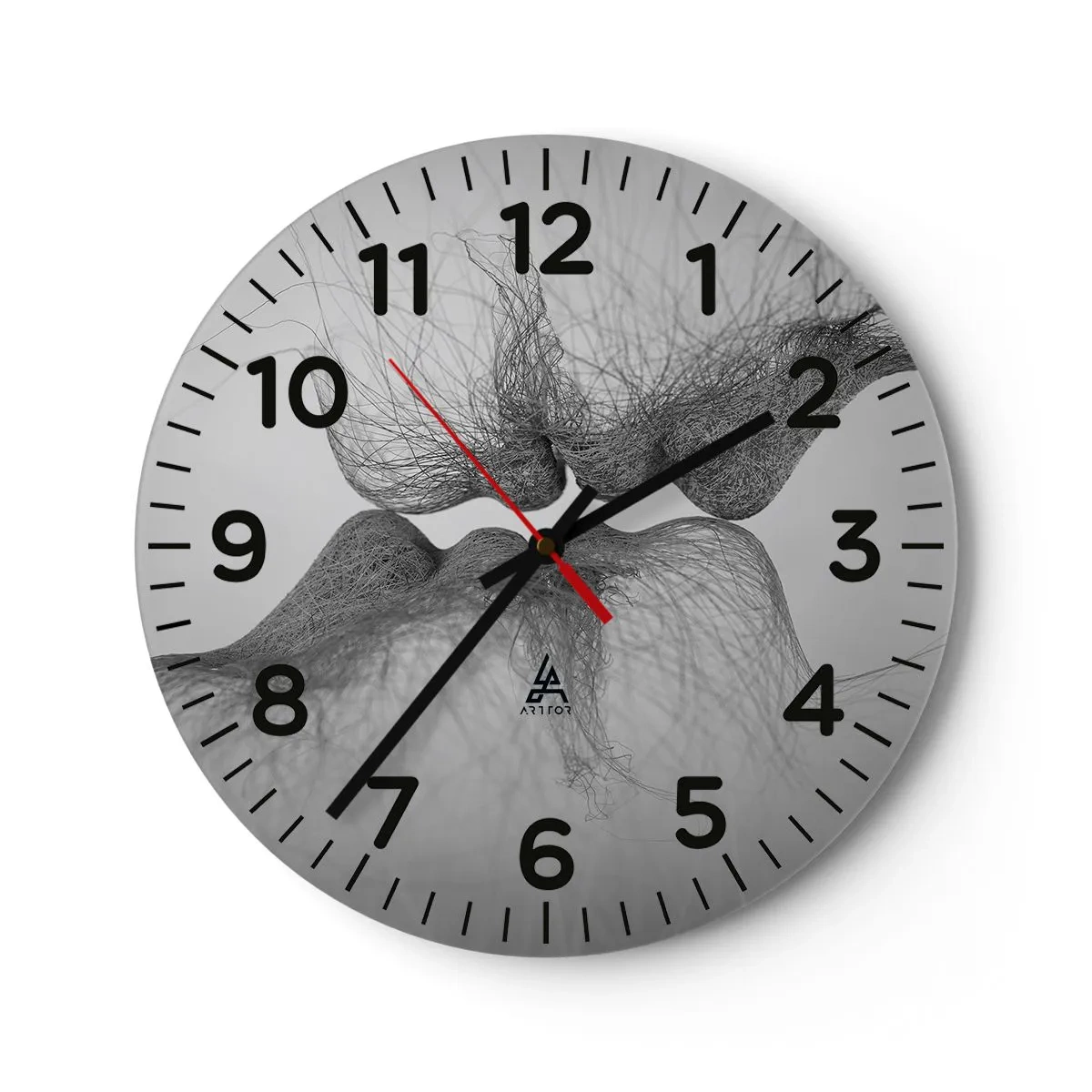 Orologio da parete - Orologio in Vetro - Il bacio del vento - 30x30 cm