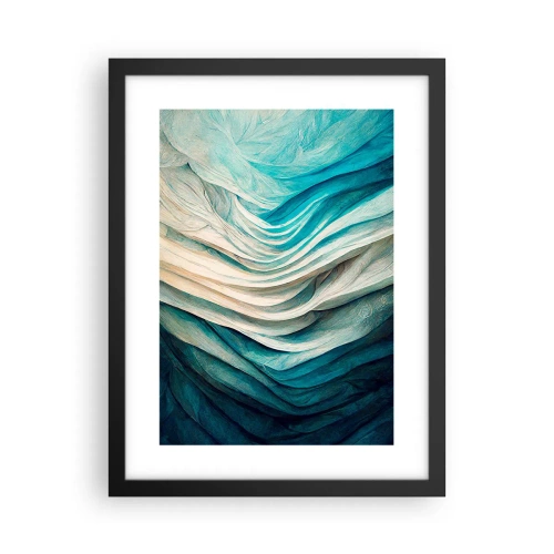 Poster in cornice nera - Blu insaziabile - 30x40 cm