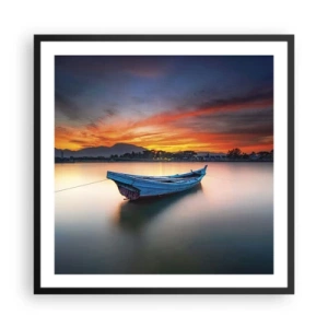 Poster in cornice nera - Viene una notte buona - 60x60 cm