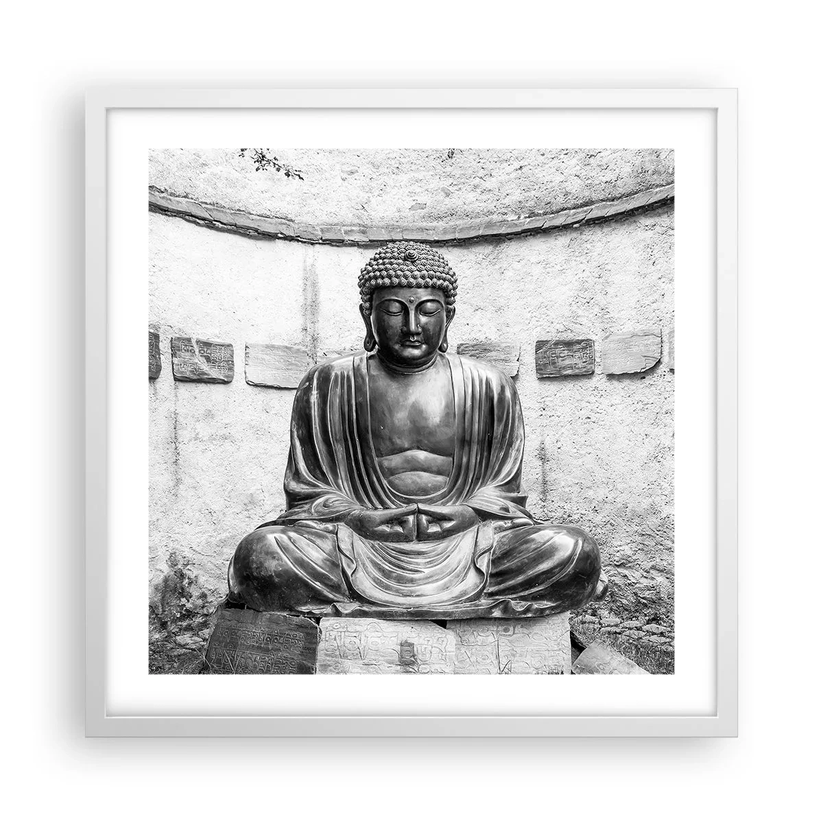 Poster in cornice bianca - Alla fonte della pace - 50x50 cm