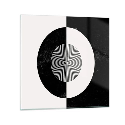 Quadro su vetro - Armonia in bianco e nero - 70x70 cm