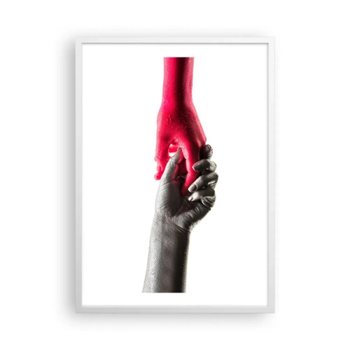 Poster in cornice bianca - Insieme, sebbene diversi - 50x70 cm
