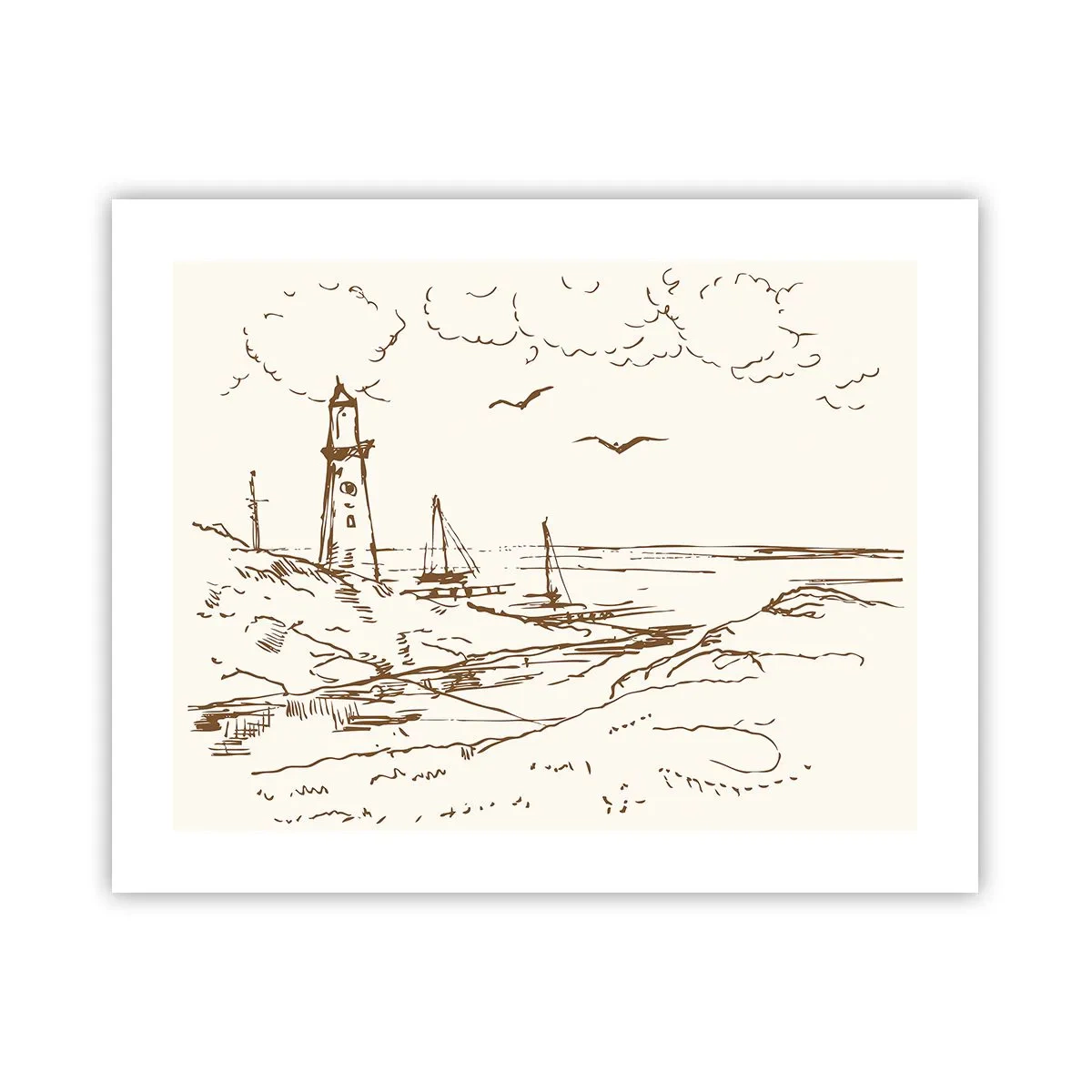 Poster - Schizzo dei ricordi d'estate - 50x40 cm