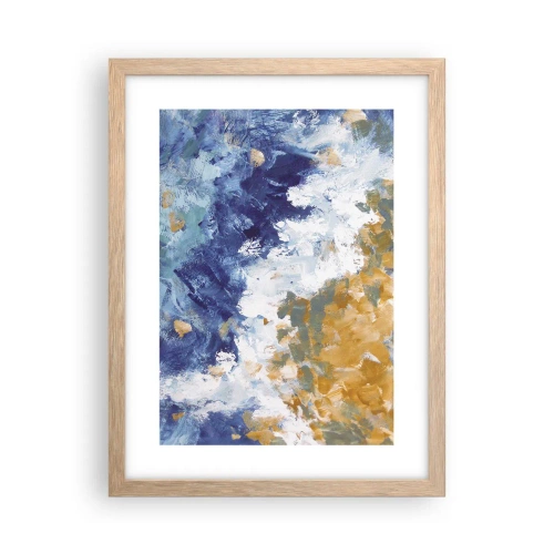 Poster in cornice rovere chiaro - La danza degli elementi - 30x40 cm