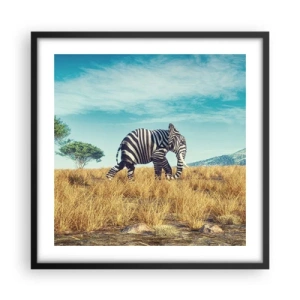 Poster in cornice nera - Il grigio non è più di moda - 50x50 cm