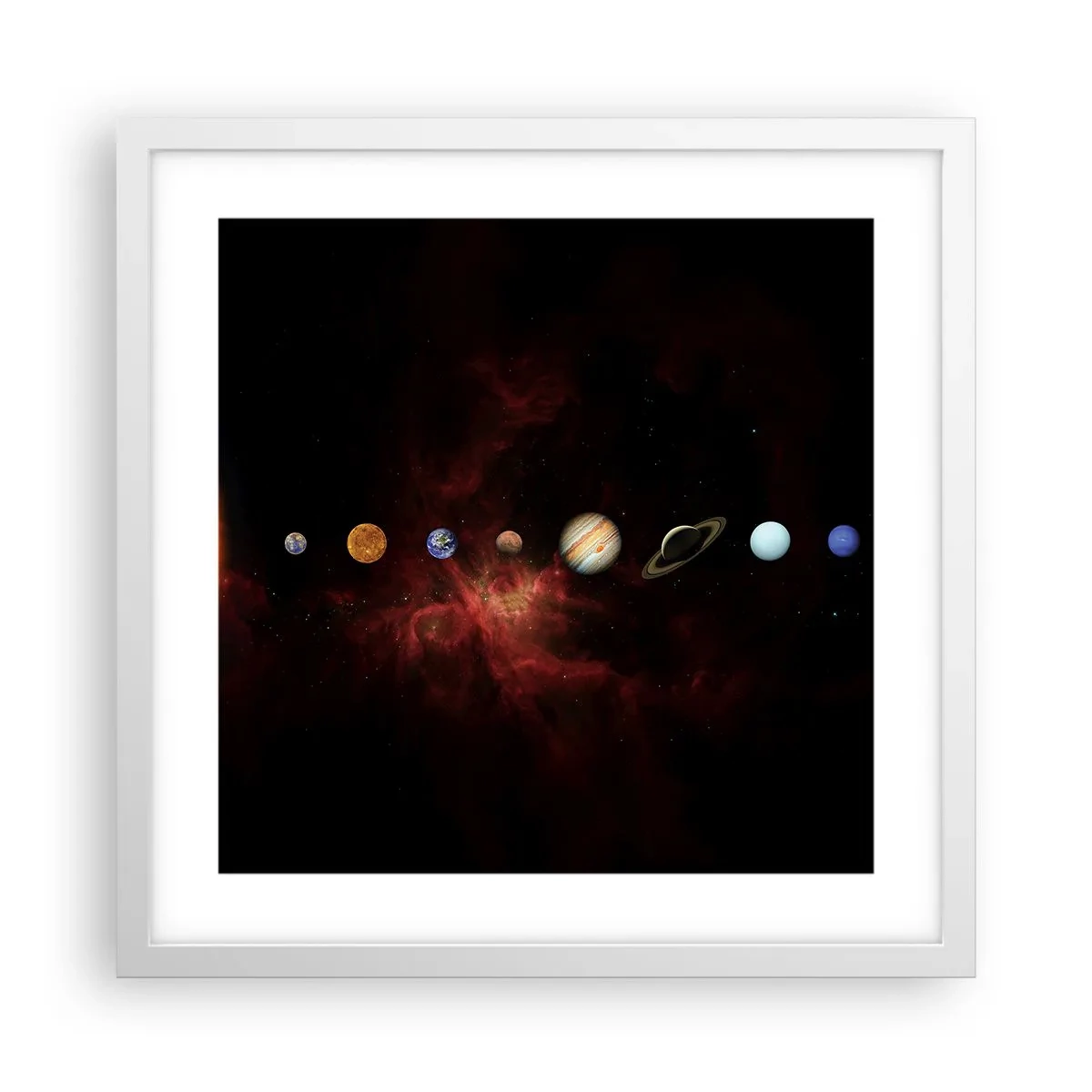 Poster in cornice bianca - Il nostro vicinato - 40x40 cm