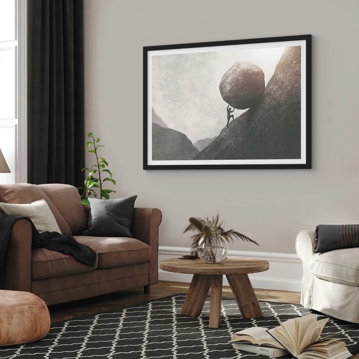 Poster in cornice nera - Credo contro ogni speranza - 40x30 cm