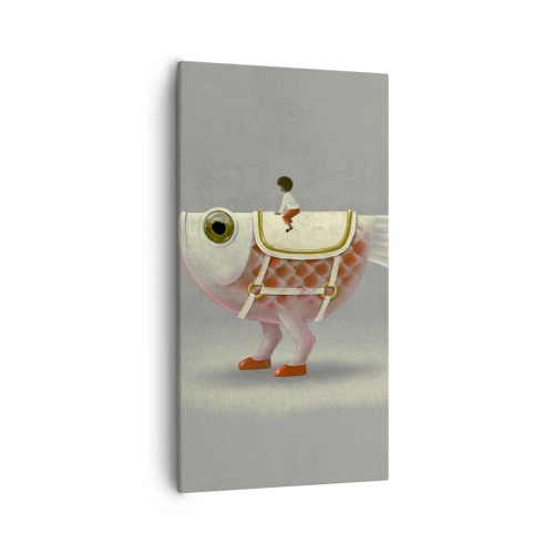 Quadro su tela - Stampe su Tela - Il cavaliere del pesce - 55x100 cm