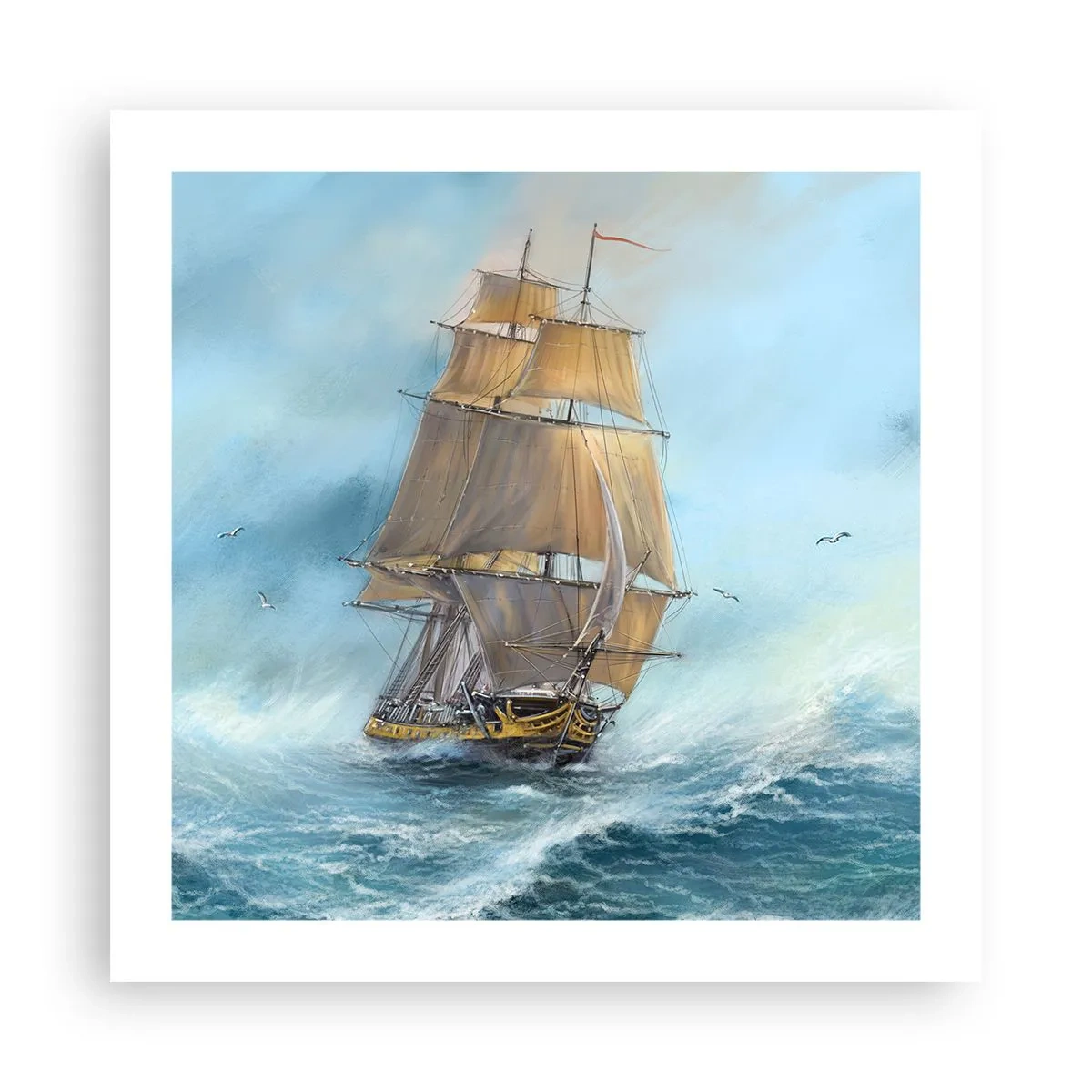 Poster - Frangendo i flutti - 50x50 cm
