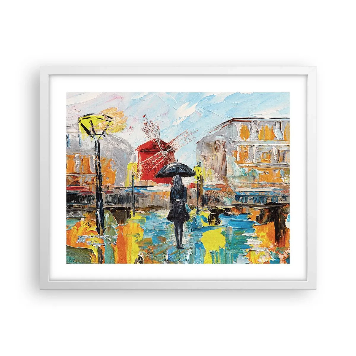 Poster in cornice bianca - Leggende di Parigi - 50x40 cm