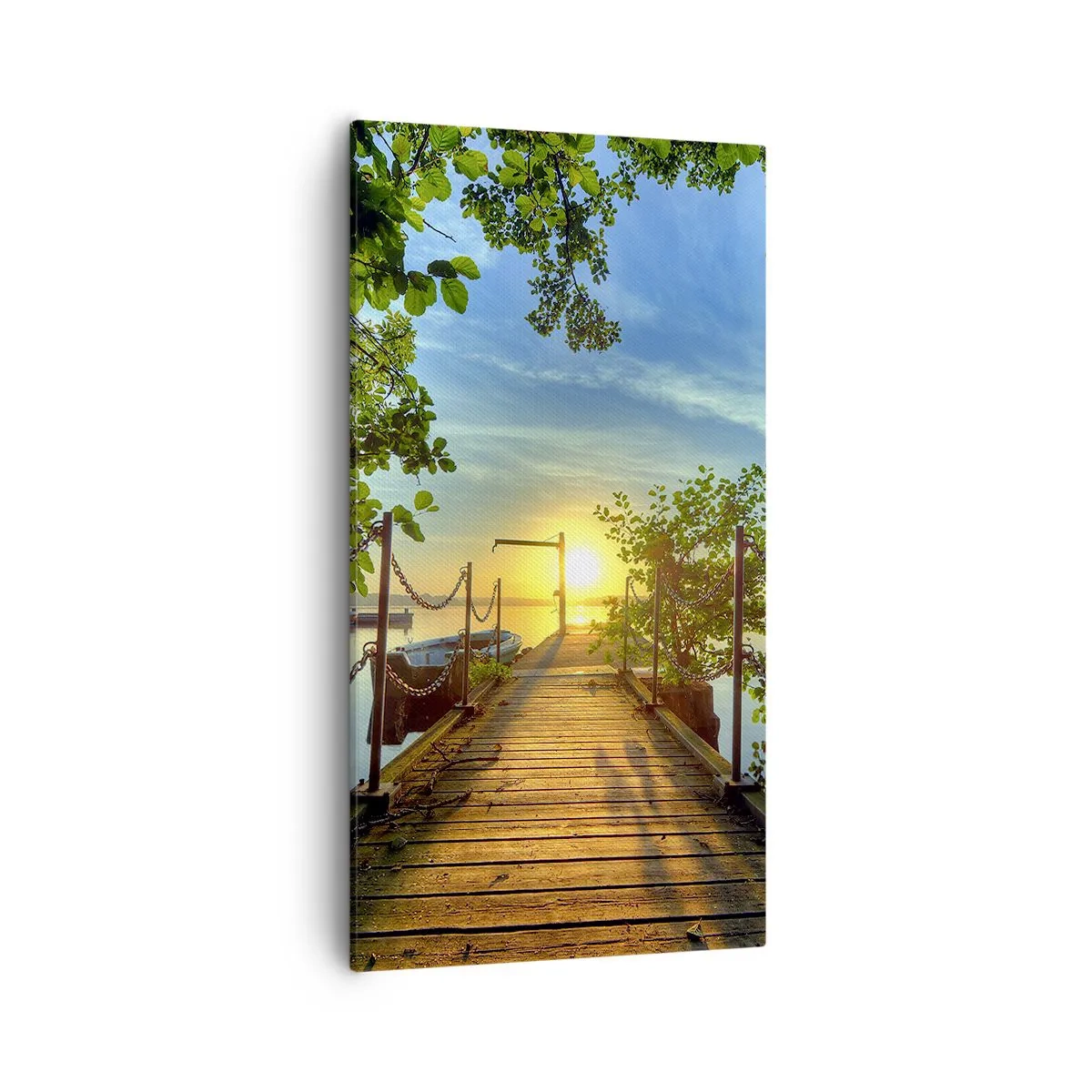 Quadro su tela - Stampe su Tela - Tramonto sul lago - 55x100 cm