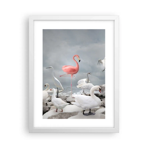 Poster in cornice bianca - Come sono arrivato qui? - 30x40 cm