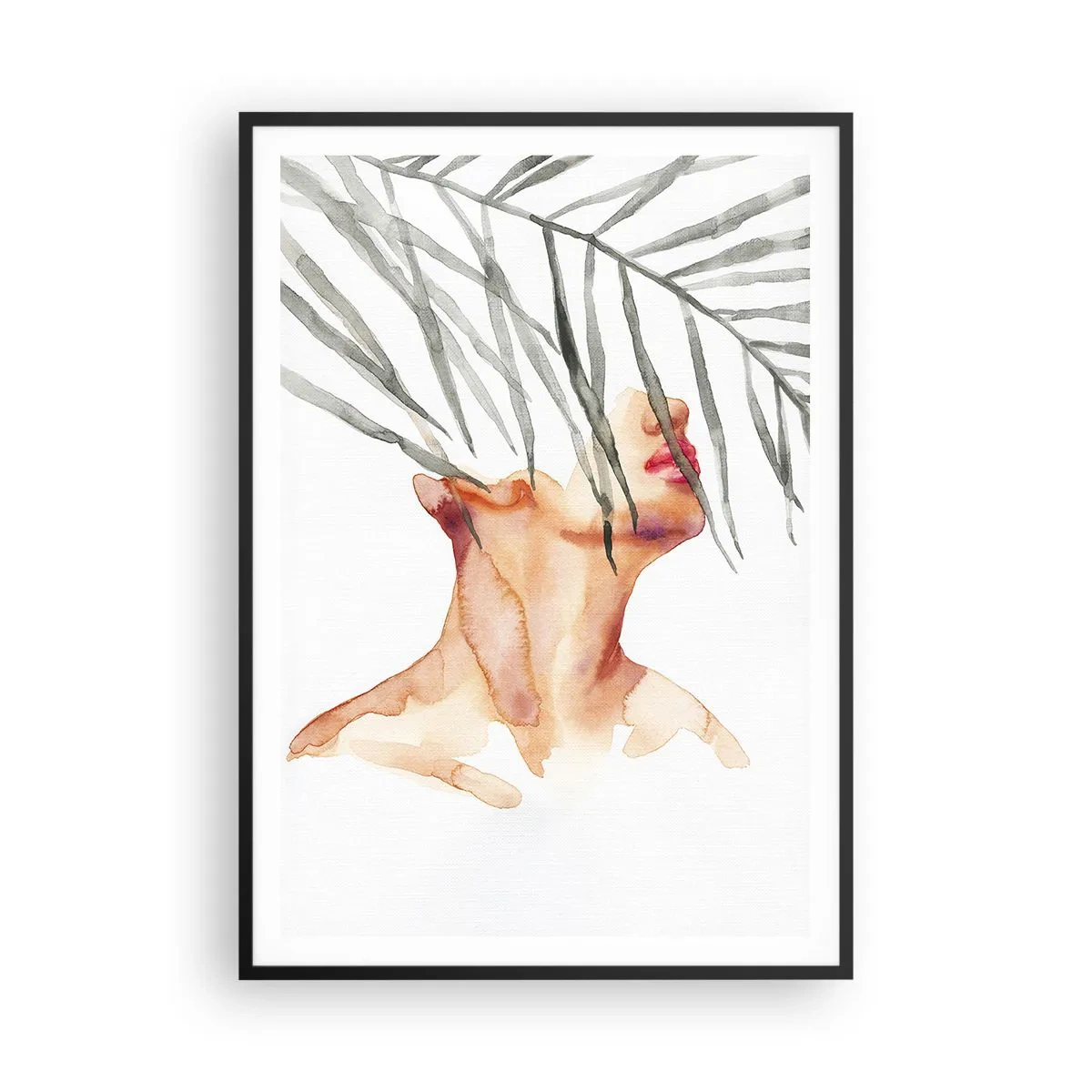 Poster in cornice nera - Sentire il polso dei tropici - 70x100 cm