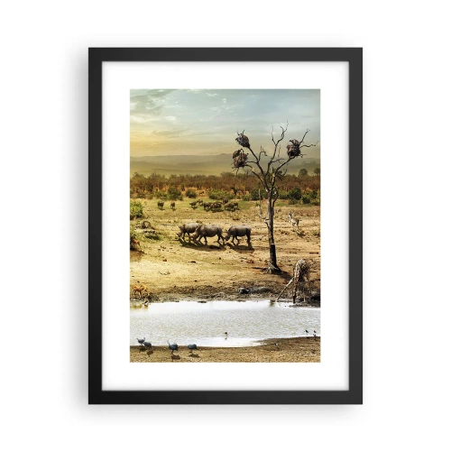 Poster in cornice nera - "Un fiume usciva da Eden…" - 30x40 cm