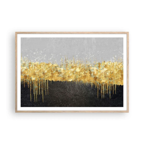 Poster in cornice rovere chiaro - Nel profondo e verso l'alto - 100x70 cm