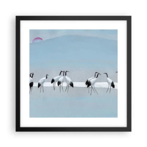 Poster in cornice nera - Dopo un giorno rovente - 40x40 cm