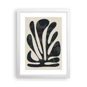 Poster in cornice bianca - Astrazione polidattila - 30x40 cm