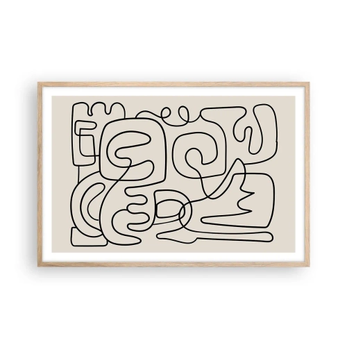 Poster in cornice rovere chiaro - Segui il percorso - 91x61 cm