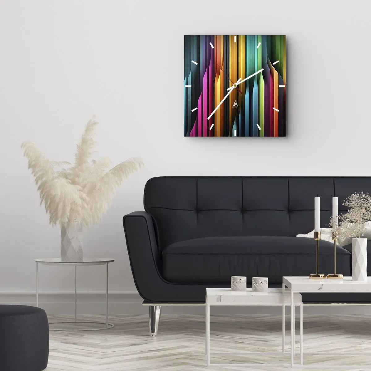 Orologio da parete - Orologio in Vetro - Organi di luce - 30x30 cm