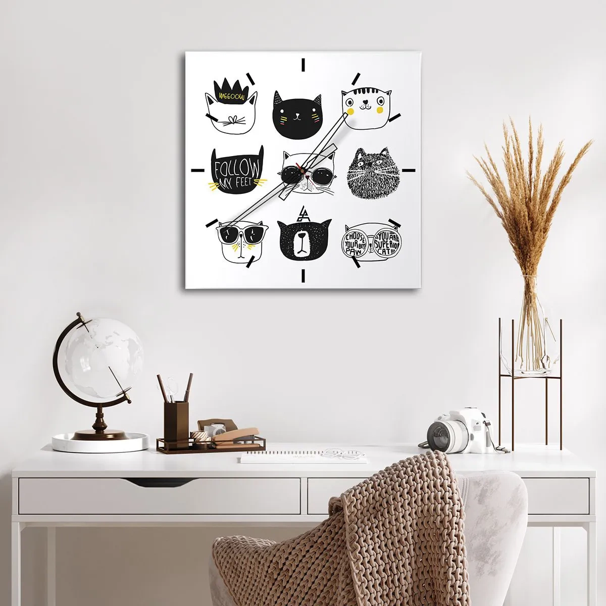 Orologio da parete - Orologio in Vetro - Ognuno è diverso - 40x40 cm