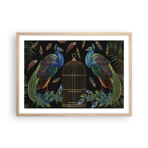 Poster in cornice rovere chiaro - Con gli abiti reali - 70x50 cm