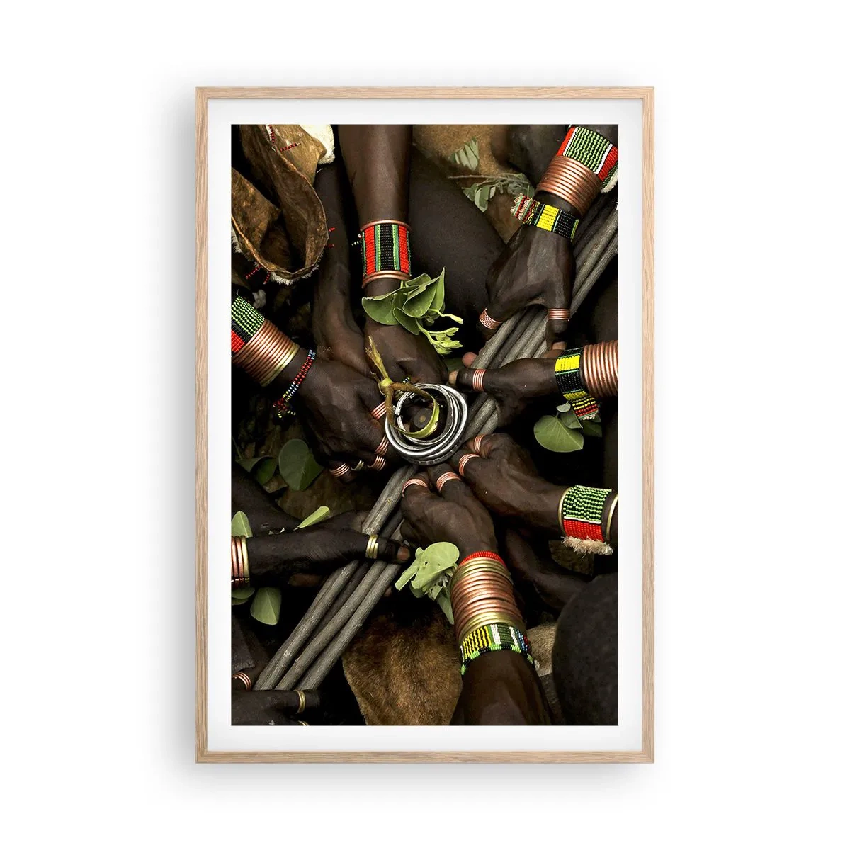 Poster in cornice rovere chiaro - Siamo insieme - 61x91 cm