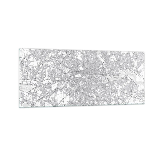 Quadro su vetro - Mappa del labirinto di Londra - 100x40 cm
