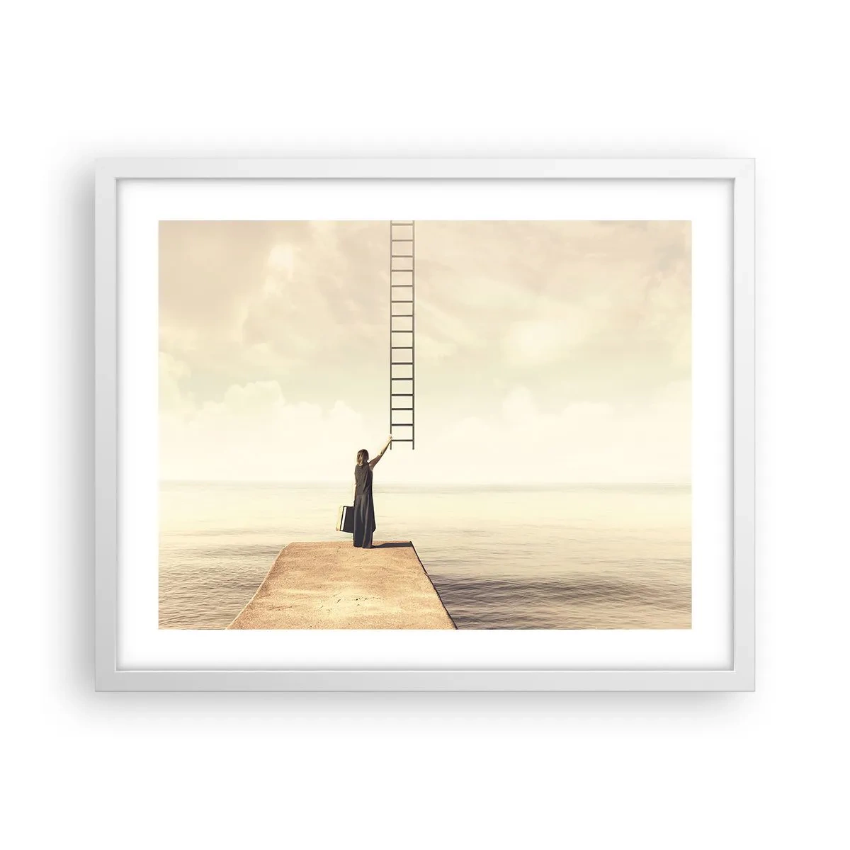 Poster in cornice bianca - Viaggio magico - 50x40 cm