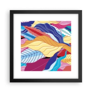 Poster in cornice nera - Disordine colorato - 30x30 cm