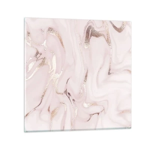 Quadro su vetro - Nella follia rosa - 30x30 cm