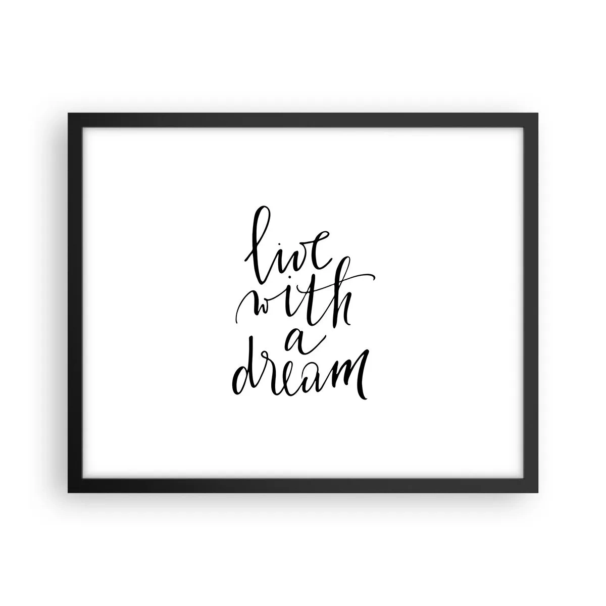 Poster in cornice nera - Of course - 50x40 cm