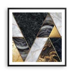 Poster in cornice nera - Pietra su pietra - 60x60 cm